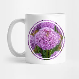 Purple Allium Onion Flowers Nature Circle Mug